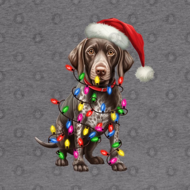 Christmas German Shorthaired Pointer by Chromatic Fusion Studio